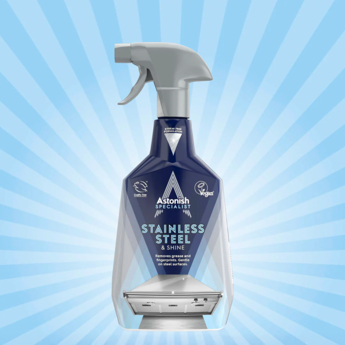 Засіб для чищення і полірування виробів з нержавіючої сталі Astonish Stainless Steel&Shine, 750мл (211193) - 